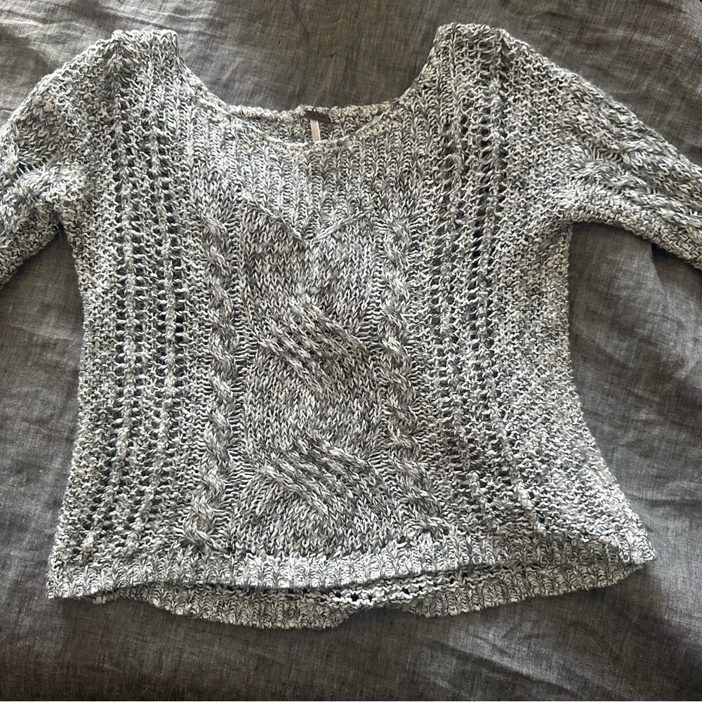 Gray knit free people sweater